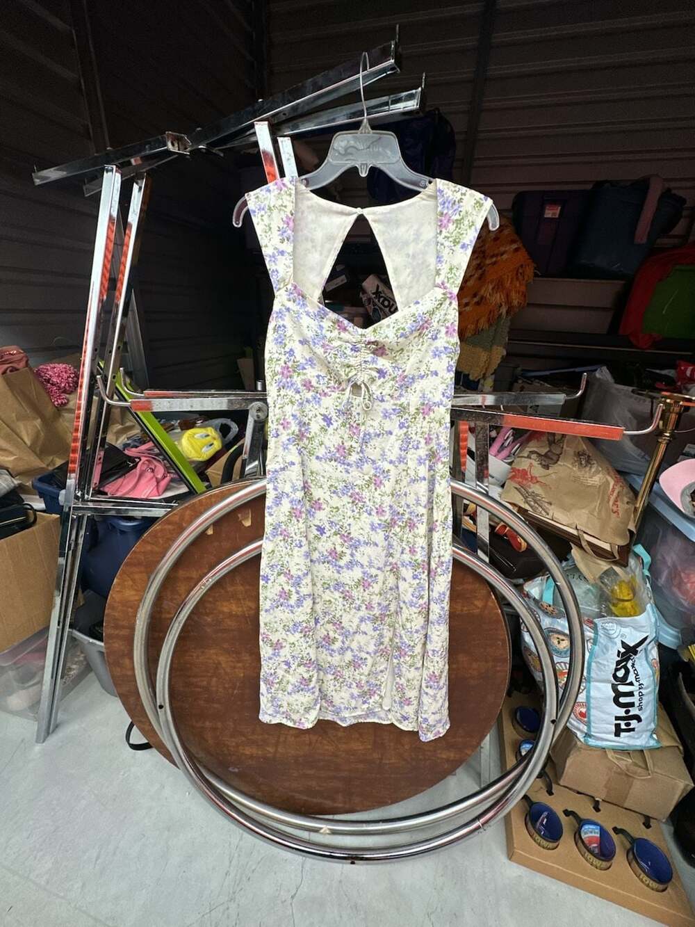 ASTR The Label Floral Print Ruched Bust Midi Dress